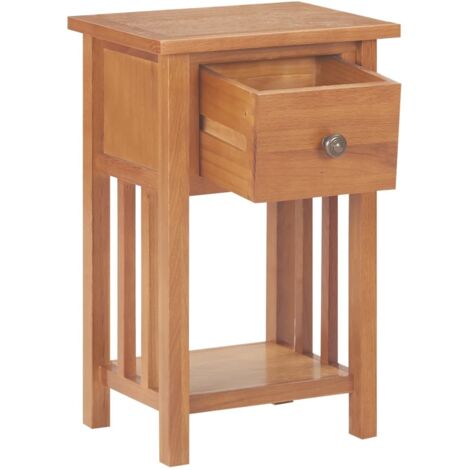 Table à revues avec tiroir 35x27x55 cm Bois de chêne solide CFW655654