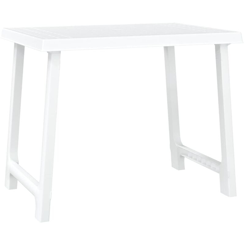 Table de camping blanc 79x56x64 cm pp aspect de bois