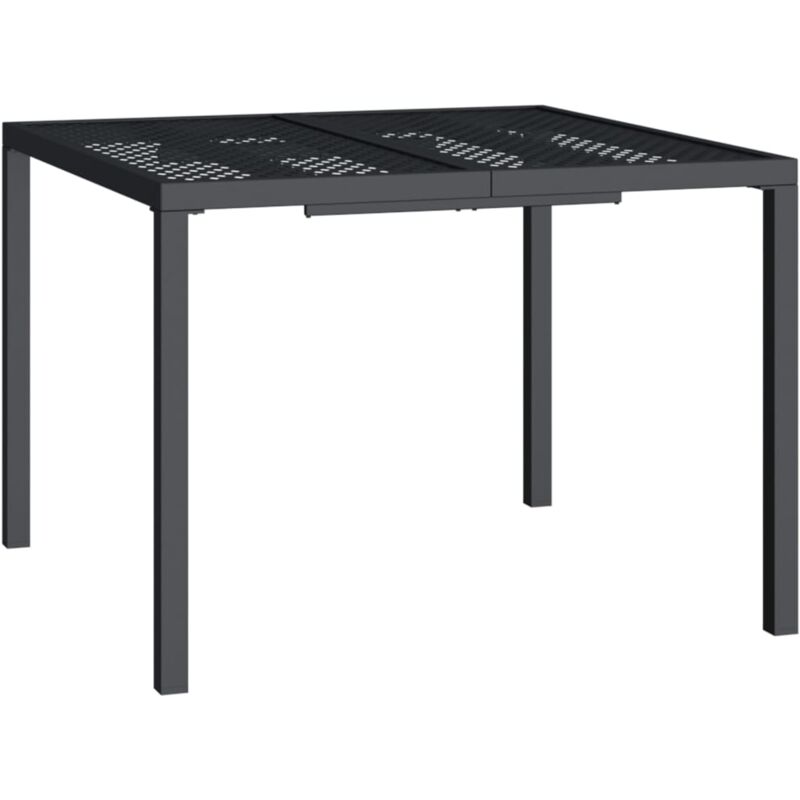 Table de jardin anthracite 100x100x72 cm acier