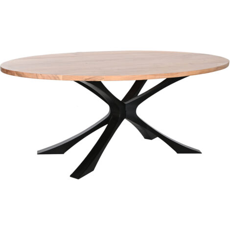 Table Acacia Métal 200X110X76 Naturel