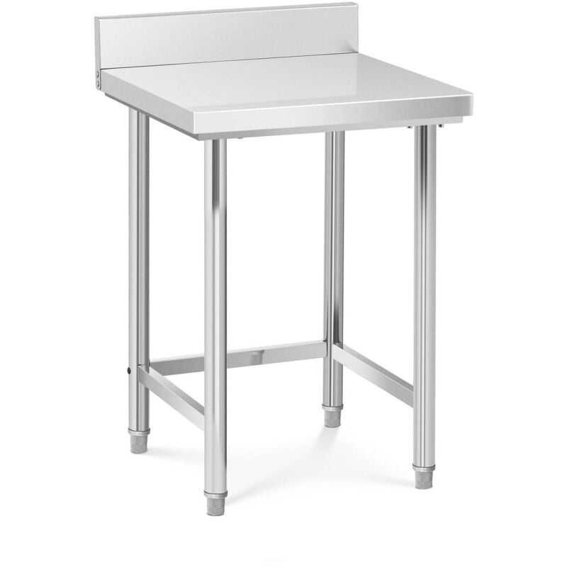 Royal Catering - Table Adossée Inox Professionnelle Plan De Travail Préparation 6464 cm 200 kg