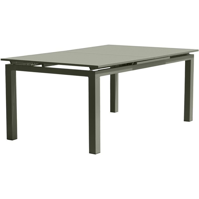 Dcb Garden - miami - Table de jardin 10 places en aluminium kaki