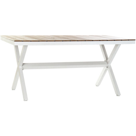 Table Aluminium Résine 160X90X75 Imitation Bois