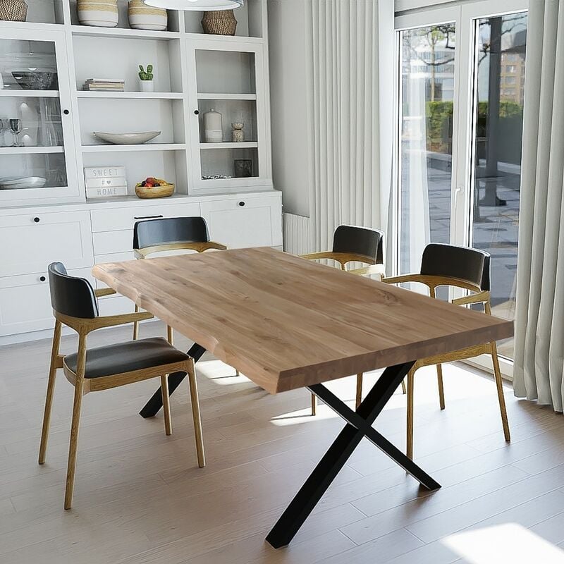 Table à manger auvergne 200x100cm - 10 personnes / Chêne massif/