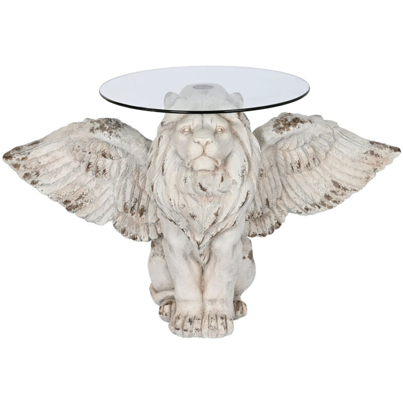 Table Auxiliaire Magnésie Verre 96X62X61 Vieilli