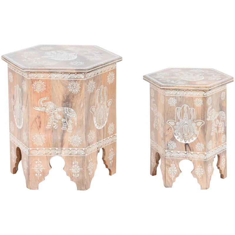 Table Auxiliaire Set 2 Mangue Acrylique 48X41,5X49