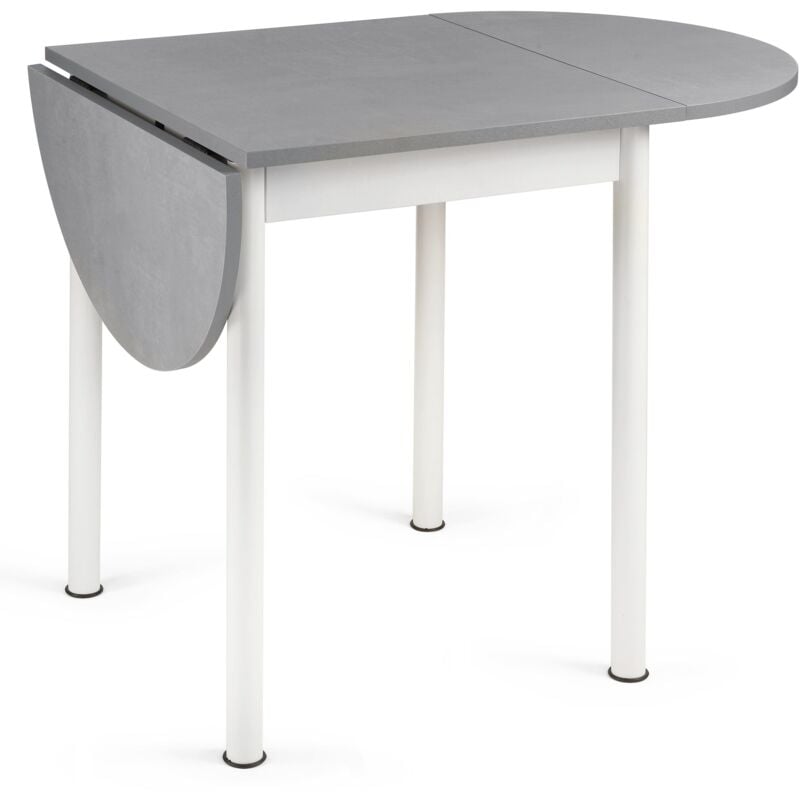 Italchair - Petite table de salle à manger extensible pour maisons, appartements et cuisines avec peu d'espace pieds en métal - Plateau 61 cm 54-115
