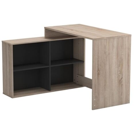 TABLE AVEC ÉTAGÈRES KAPPA - Chêne / Noir