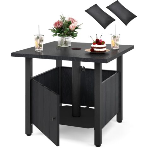 table avec trou pour parasol extérieure côté terrasse support base petit bout de table bord de piscine ajustable café terrasse piscine café extérieu
