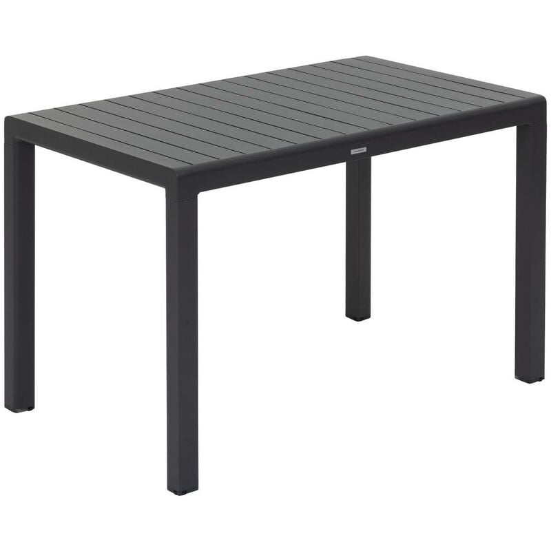 Table de jardin rectangulaire Ayora graphite 4 places en aluminum traité en epoxy - Hespéride - Graphite