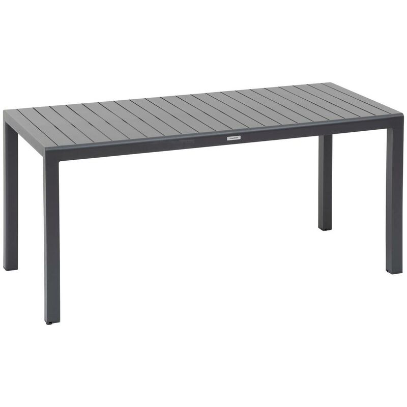 Table de jardin rectangulaire Ayora graphite 6 places en aluminum traité en epoxy - Hespéride - Graphite