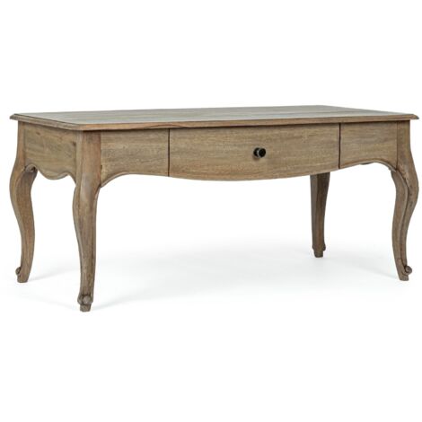 Table basse 1 tiroir 110x55x50 cm en manguier naturel - TARSUS