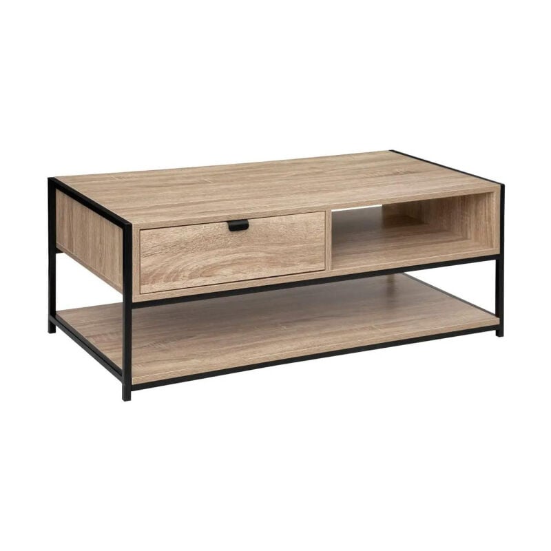 Five Simply Smart - Table Basse 1 Tiroir Design 'Aliaj' 100cm Beige