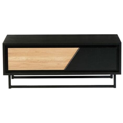 Table basse 1 tiroir en chêne et pin 100cm Casita TRATABA 100 - 100x50x40 cm - Kayu Meuble