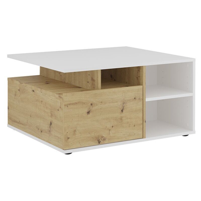 CALICOSY - Table basse 1 tiroir Twin - L82 x H69,1 cm