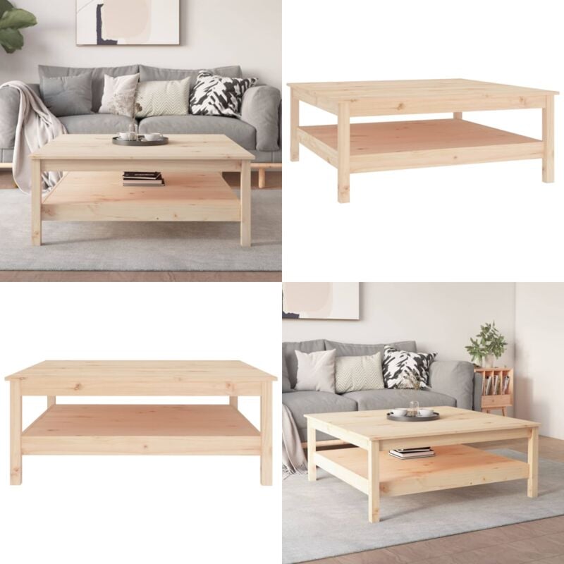 Vidaxl - Table basse 100x100x40 cm Bois massif de pin - Table Basse - Meuble tv - Table D'appoint - Table Design - Bois Massif - Home & Living