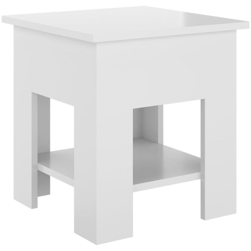 Vidaxl - Table basse blanc brillant 40x40x42 cm bois d'ingénierie