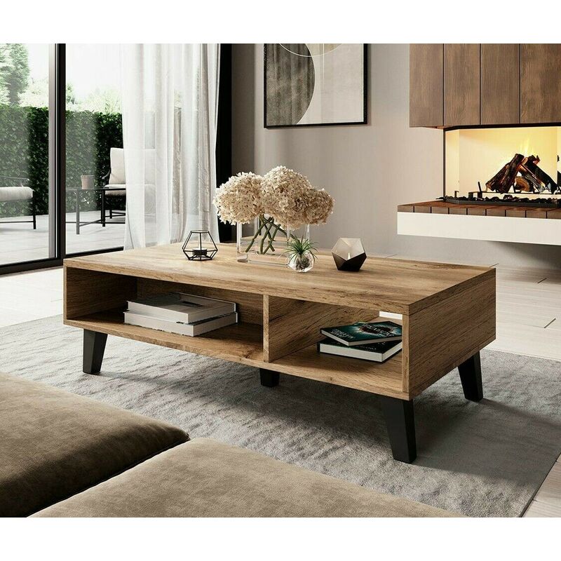 Table basse 110x60cm NORDIS couleur Chêne wotan design moderne de haute qualité
