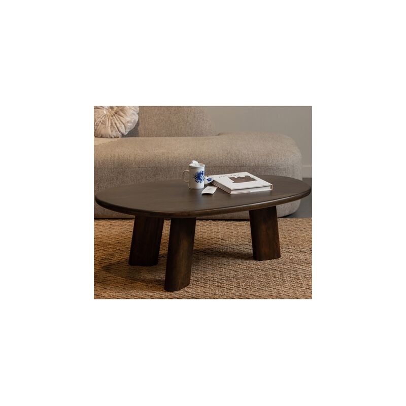 Be Pure Home - Table basse 110x60x40 cm en manguier finition noyer