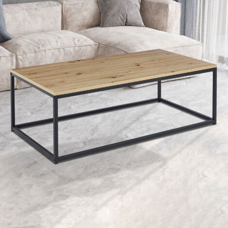 Table basse 120x60x40 cm décor chêne - DALLIZ