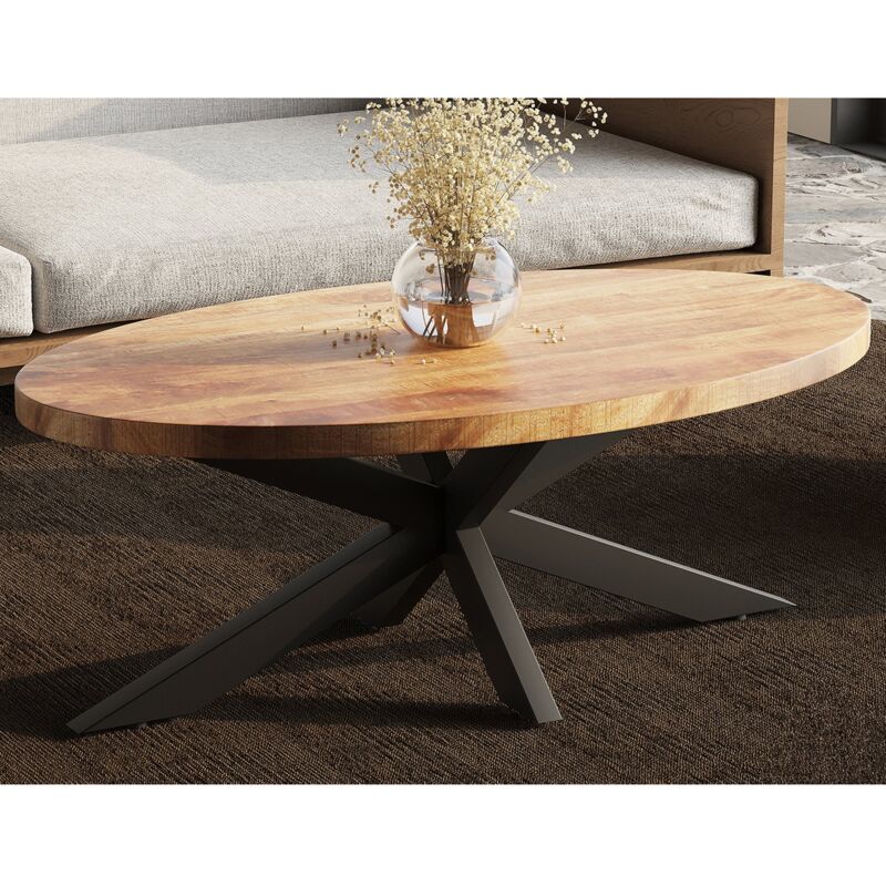M&s - Table basse 130x70x45 cm en bois exotique - maja M&s - Table basse 130x70x45 cm en bois exotique - maja