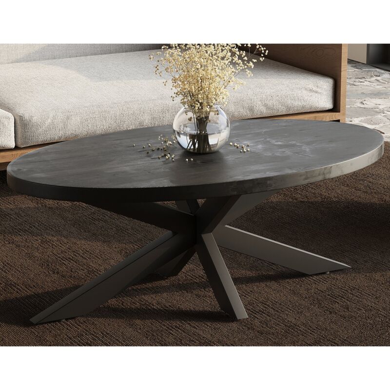 M&s - Table basse 130x70x45 cm en bois exotique noir - maja M&s - Table basse 130x70x45 cm en bois exotique noir - maja
