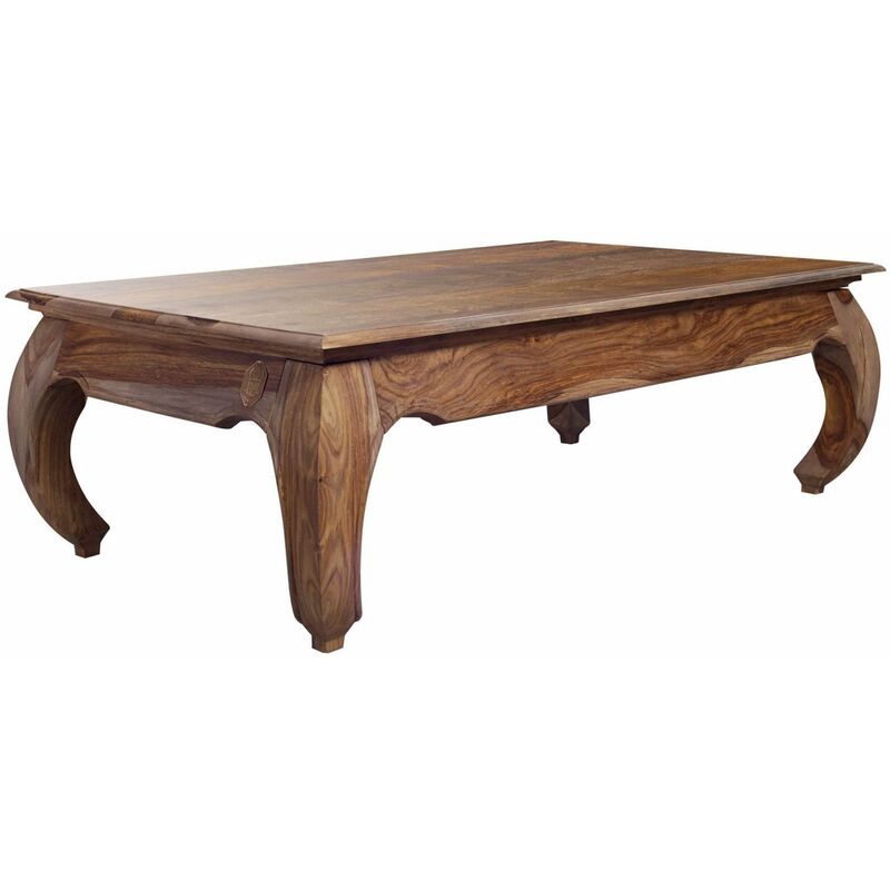Massivmoebel24.de - Table basse 130x75 Palissandre laqué Brun OPIUM #632 - brun clair