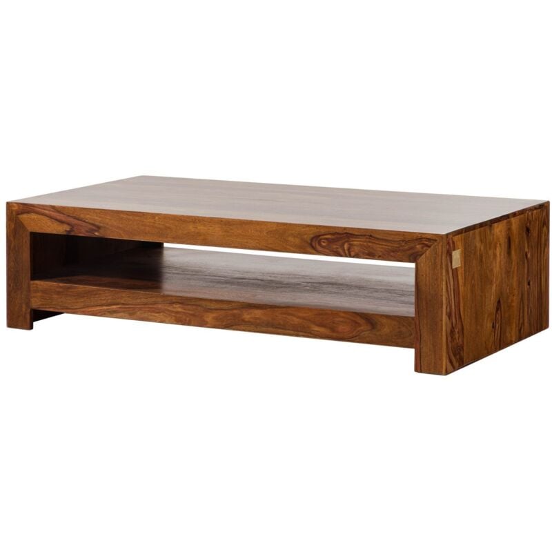 Massivmoebel24 - Table basse 135x70 Palissandre laqué Noisette duke 120