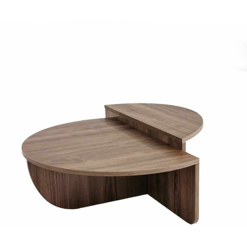 Table basse 2 demis-cercles en panneaux de particules Diam.90cm