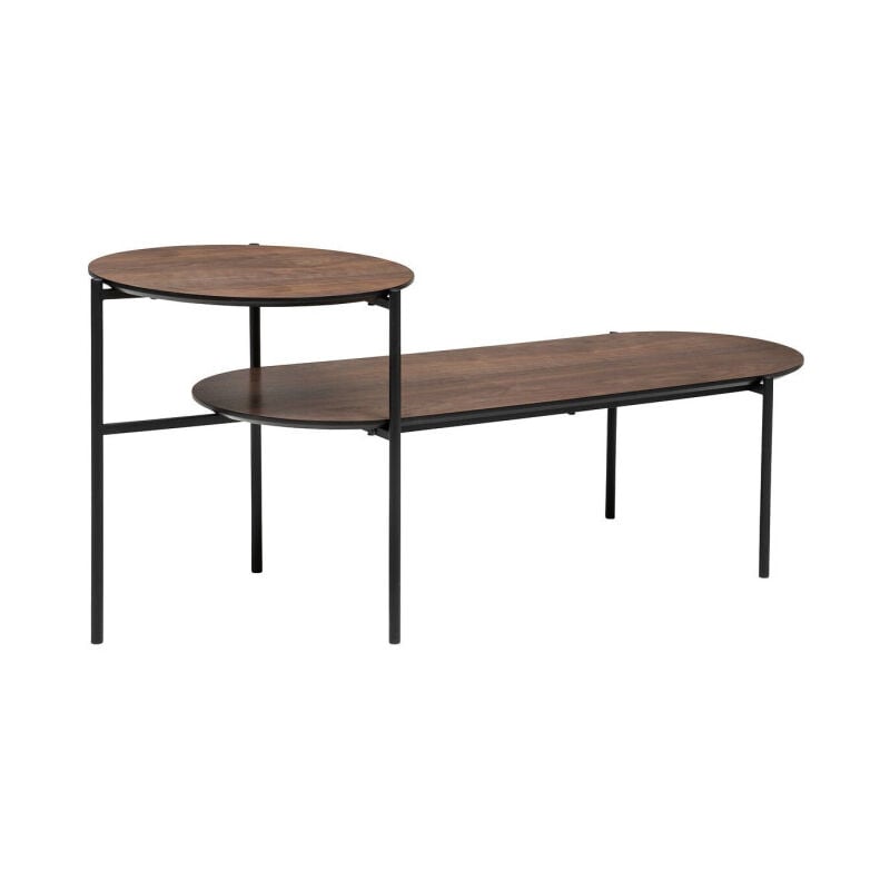 Atmosphera - Table Basse 2 Niveaux 'Kemi' 118cm Marron