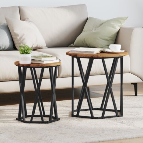 Table basse 2 pcs Bois ancien 50 x 50 x 50 cm vidaXL