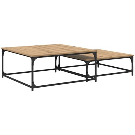 Table basse 2 pcs Chêne artisanal Bois d'ingénierie vidaXL