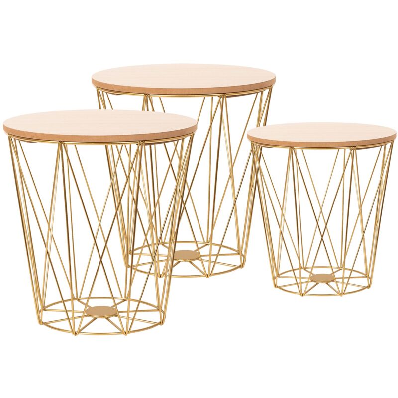 REA - table basse 3 szt twins gold