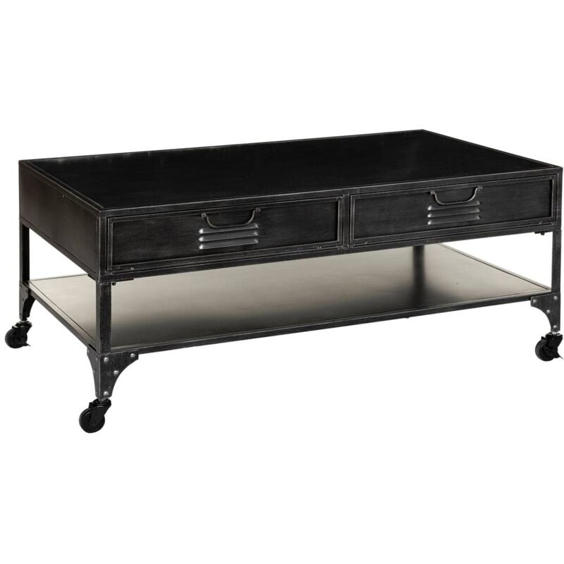 Atmosphera - Table basse Sévin métal 110x60cm créateur d'intérieur