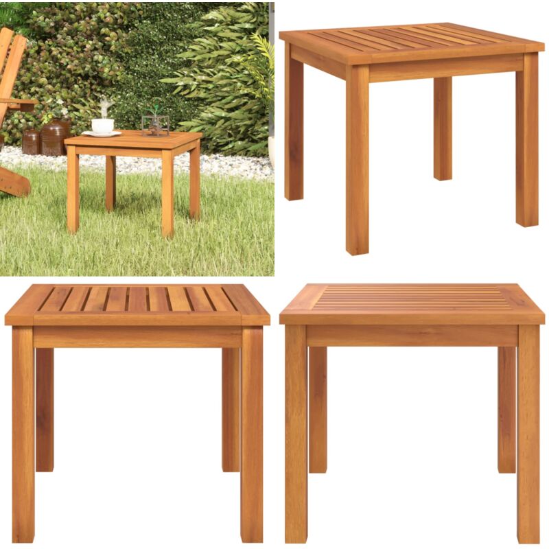 Table basse 40x40x36 cm bois d'acacia massif - Table Basse - Meuble De Jardin - Acacia Massif - Table Extérieure - Table Patio - Home & Living