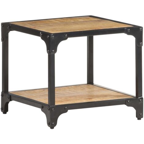 Table basse 40x40x36 cm Bois massif de manguier brut vidaXL