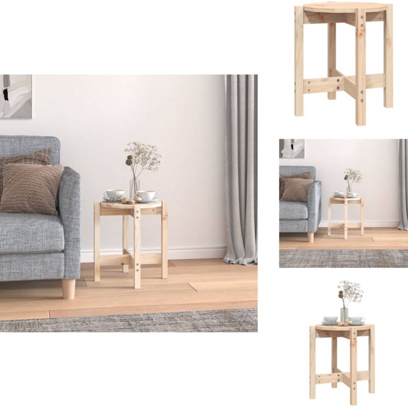 Vidaxl - Table basse ø 42,5x45 cm Bois massif de pin - Table Basse - Meuble Salon - Table D'appoint - Table Ronde - Bois Massif