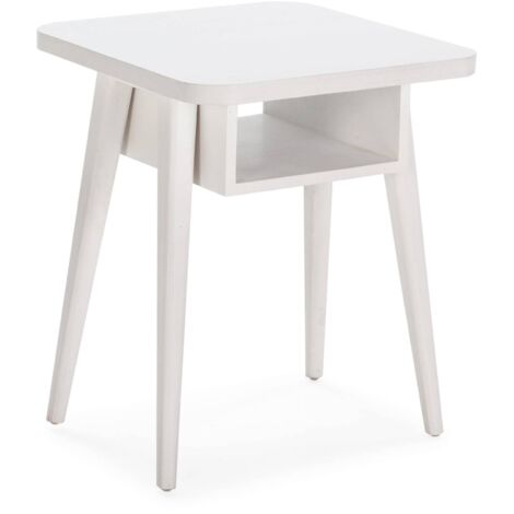 Table basse 50 x 50 x 60 cm Bois - Blanc