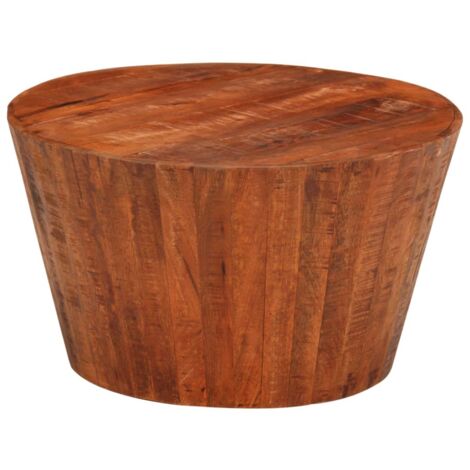 Table basse Ø 52x30 cm bois de manguier brut massif vidaXL