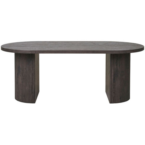 Table basse 60x120x45 cm effet bois marron foncé - KLEZY