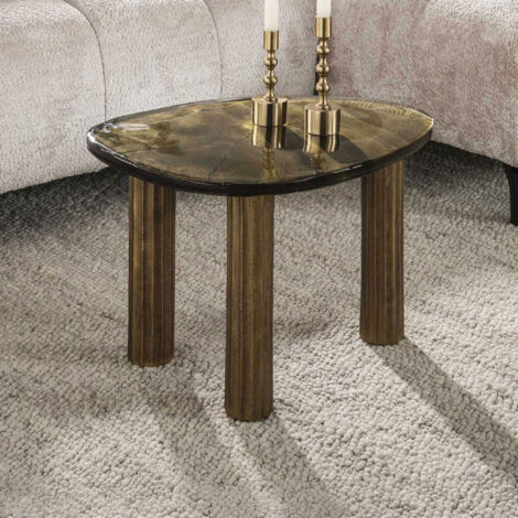 Table basse 62x45x40 cm en verre étiré doré antique - ATILY