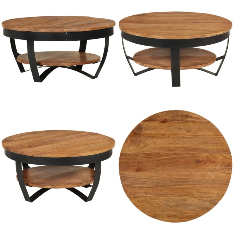 Vidaxl - Table basse 65x65x32 cm Bois d'acacia solide - Table Basse Industrielle - Table Basse Design - Table Basse Acacia - Table Basse Vintage