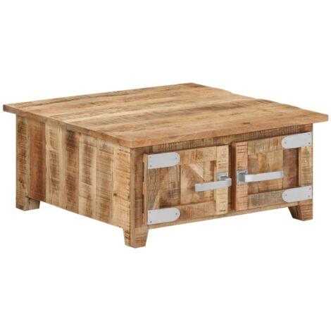 Table basse 67x67x30 cm Bois de manguier massif vidaXL - N/A
