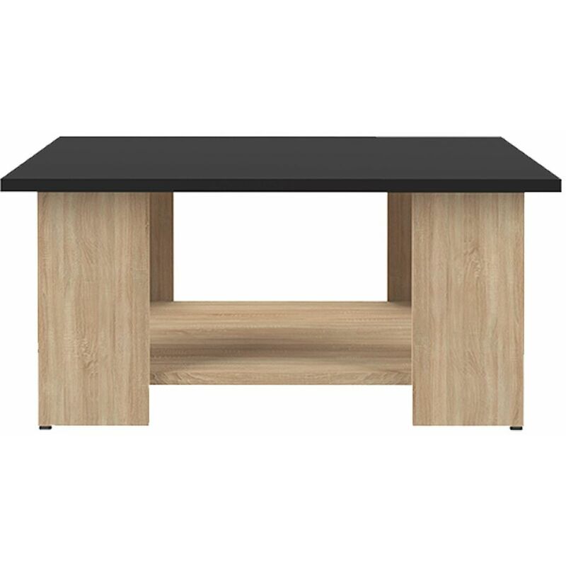 Temahome - Table basse SQUARE 67 X 67 chêne naturel et noir - Noir