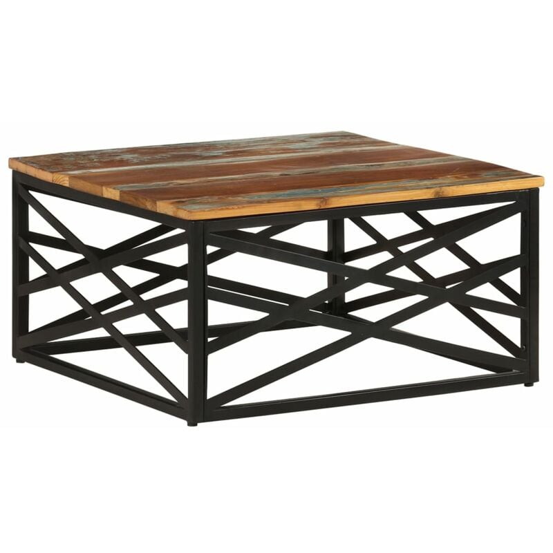 Vidaxl - Table basse 68x68x35 cm Bois de récupération massif