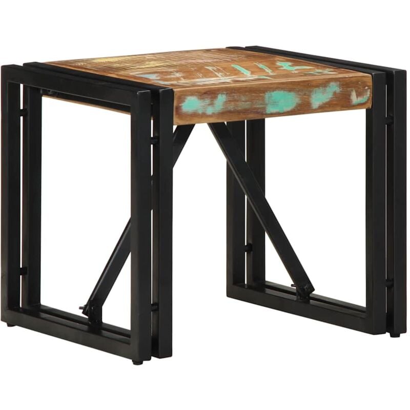 Vidaxl - Table basse multicolore 40x40x35 cm bois de récupération massif