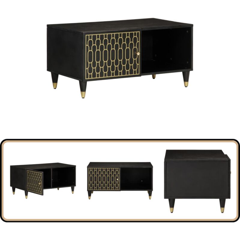 Table basse 80x50x40 cm bois de manguier massif - Table Basse - Table D'appoint - Mobilier Salon - Bois De Manguier - Design Élégant