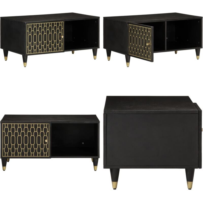 Table basse 80x50x40 cm bois de manguier massif - Table Basse - Table D'appoint - Mobilier Salon - Bois De Manguier - Design Élégant - Home & Living