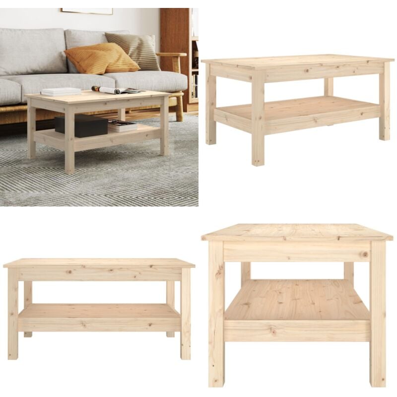 Vidaxl - Table basse 80x50x40 cm Bois massif de pin - Table Basse - Meuble tv - Table D'appoint - Table Design - Bois Massif - Home & Living