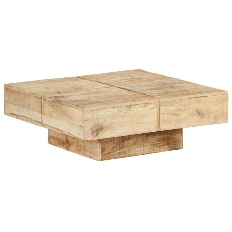 Table basse carrée Bois de manguier massif 80x80x28 Table basse carrée Bois de manguier massif 80x80x28